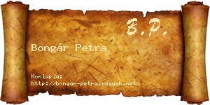 Bongár Petra névjegykártya